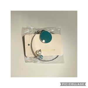 NWT Dani & Em Charm Bracelet, Teal & Silver